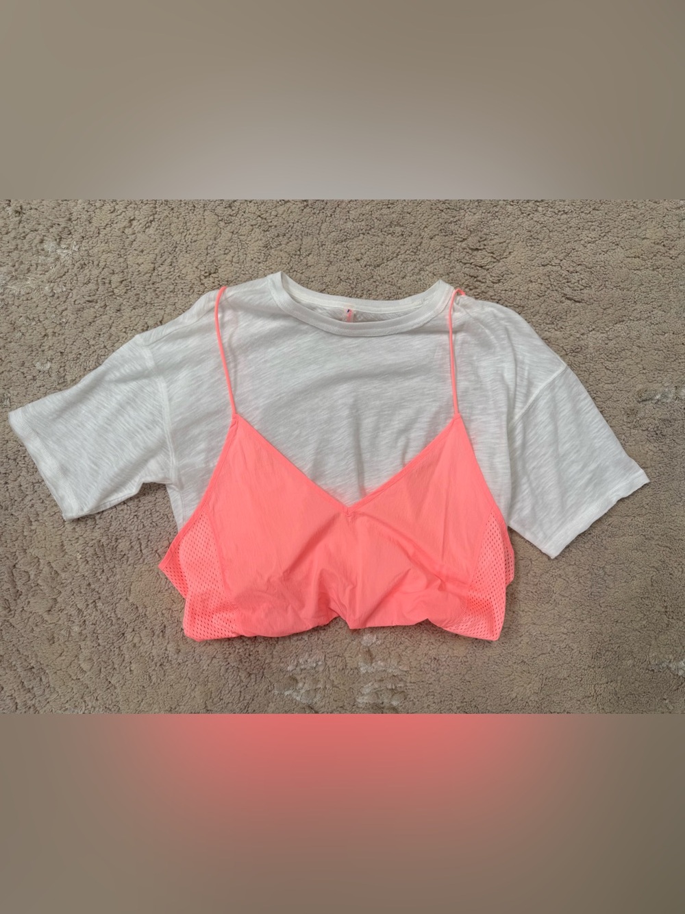 FP Movement by Free People Coral Layered Shirt